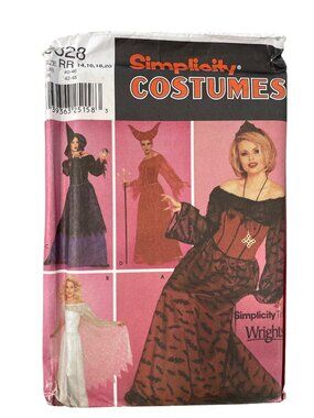 Simplicity 9828 Misses Costumes Pattern Size 14-20 Gothic Witch Queen UNCUT